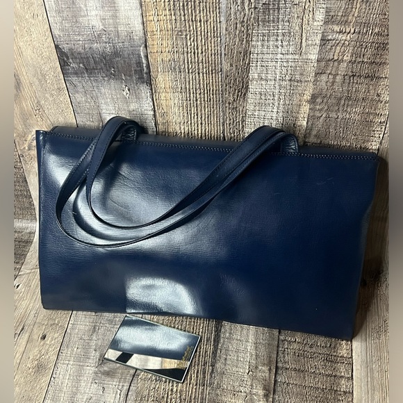 Delvaux Vintage Blue navy leather handbag 1829 - Picture 4 of 15